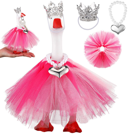 Sunnymove mini goose pink tiara crown adds sparkle to desk display