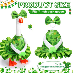 Sunnymove St Patrick's Day goose bow hat completes a coordinated holiday look.