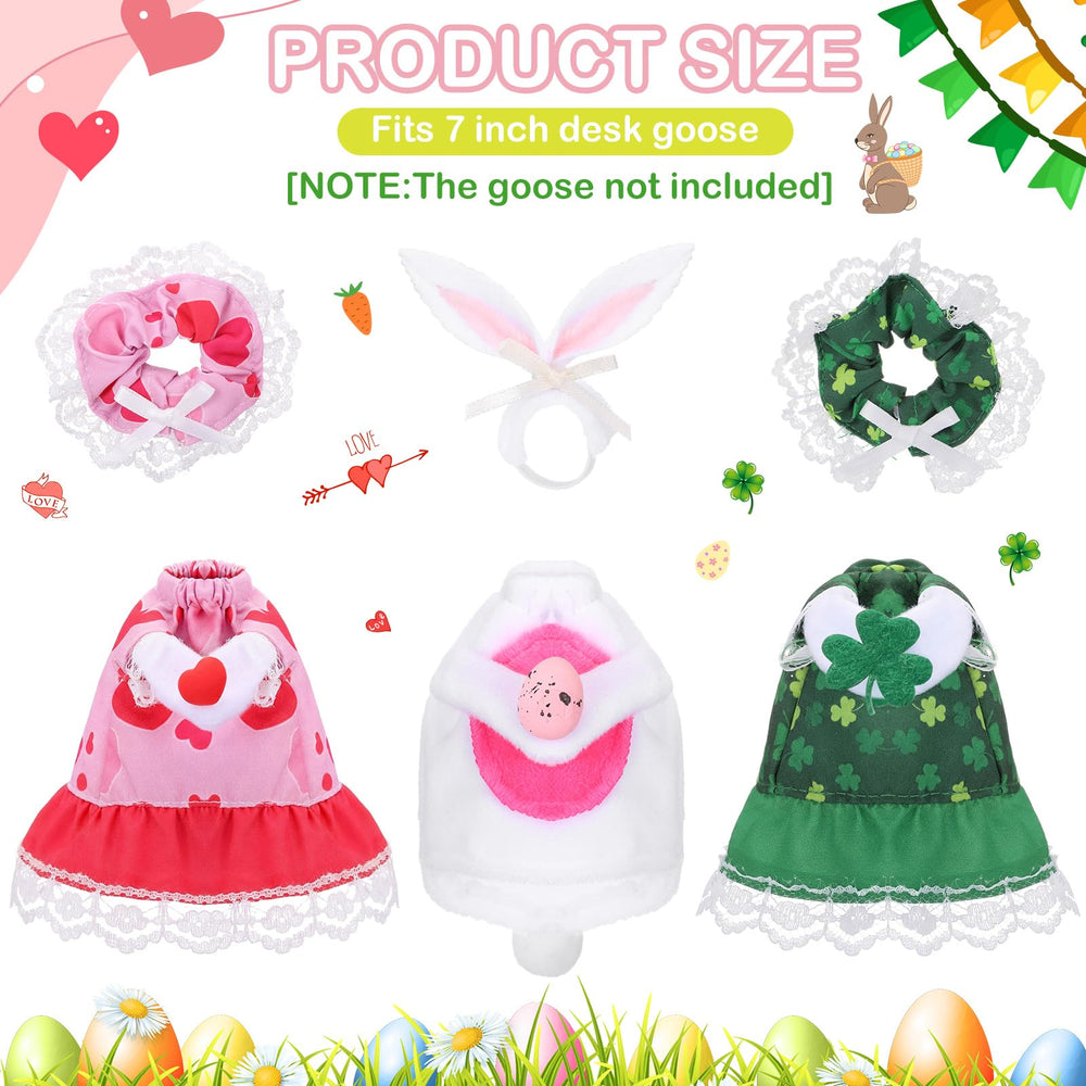Sunnymove st patricks desk goose outfit with green accents enhances seasonal display.