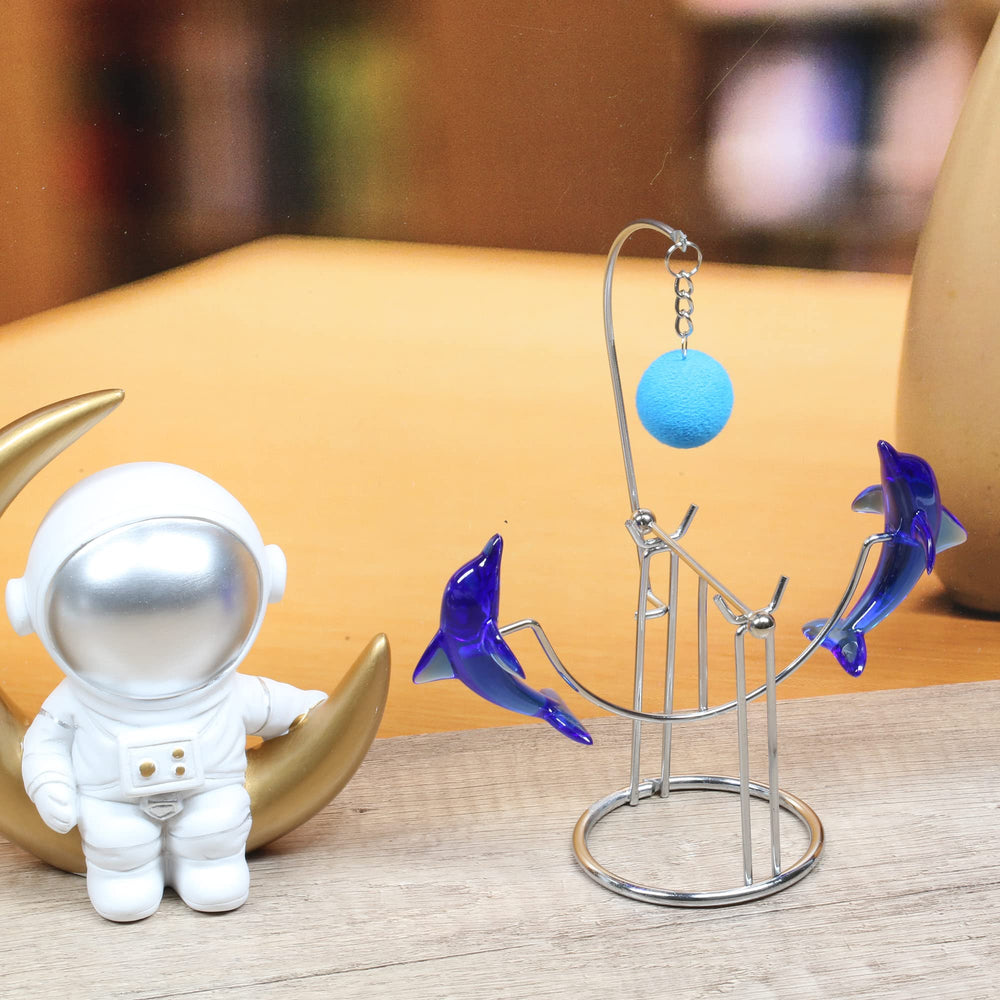 Sunnytech Dolphins desk sculpture promotes calm focus on workspace