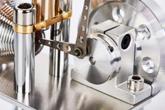 Sunnytech heating cylinder enclosed in thick glass for safe long-running demo.