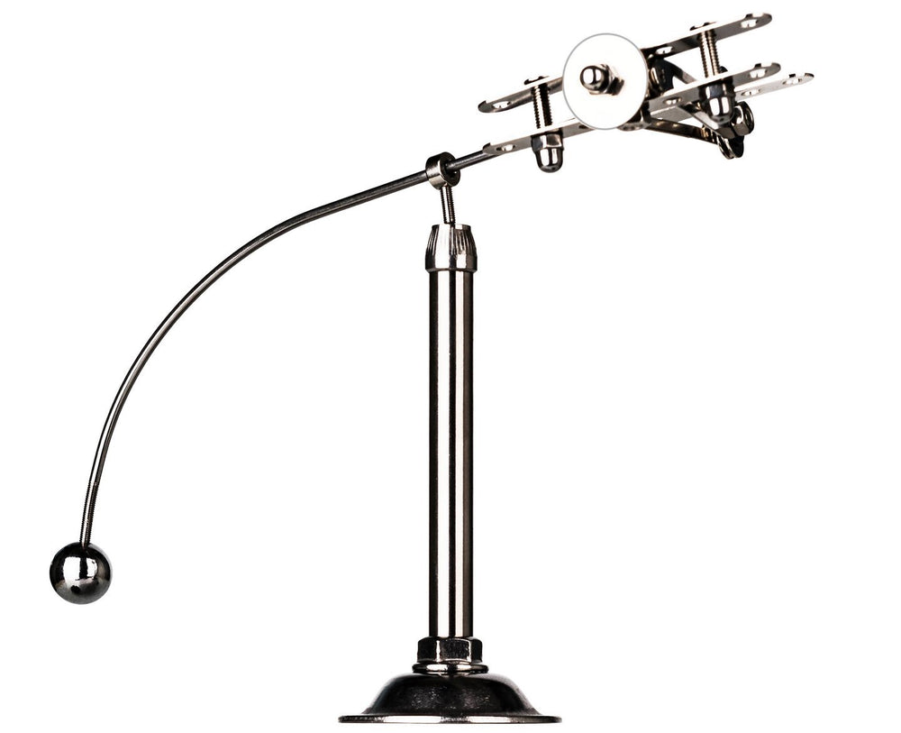 Sunnytech Steel Balance Plane top view highlights a sleek, modern desk centerpiece.