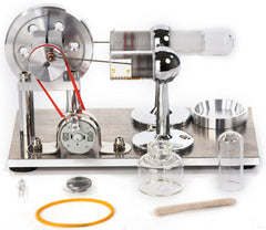 Sunnytech CNC finished Stirling engine frame shows durable construction for classroom demos.