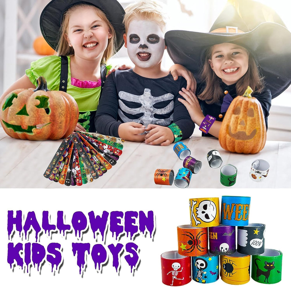 SUNPROUND Halloween slap bracelets classroom prizes and party favors.