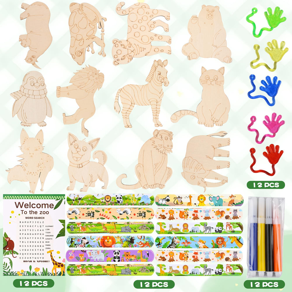 SunQiva word search cards featuring safari animals for learning
