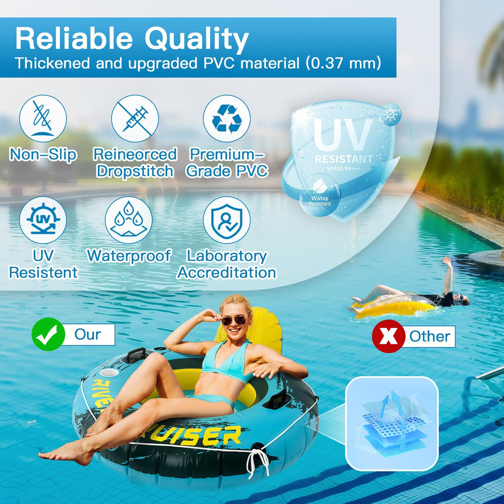 Sunrio anti-leak double chamber valve system ensures reliable inflation.