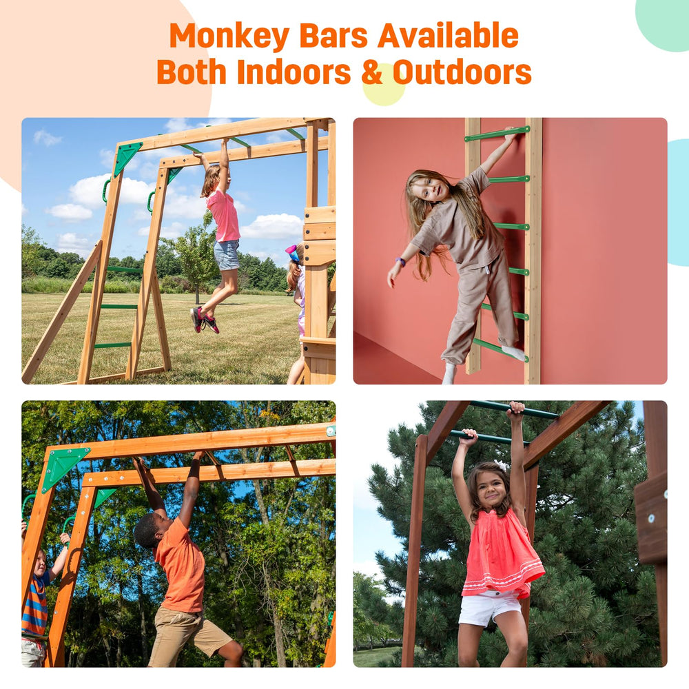 Sunshine Farmre backyard playground setup enables balanced movement and imaginative play.