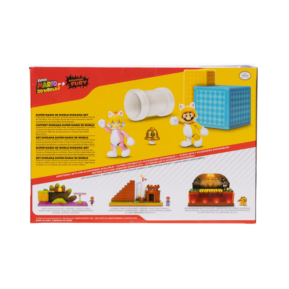 Super Mario Cat Peach figure with six articulation points for scenes