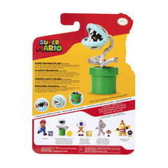 Super Mario Bone Piranha 4inch packaging art featuring beloved franchise