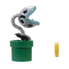 Super Mario Bone Piranha 4inch side view highlighting sleek silhouette for display
