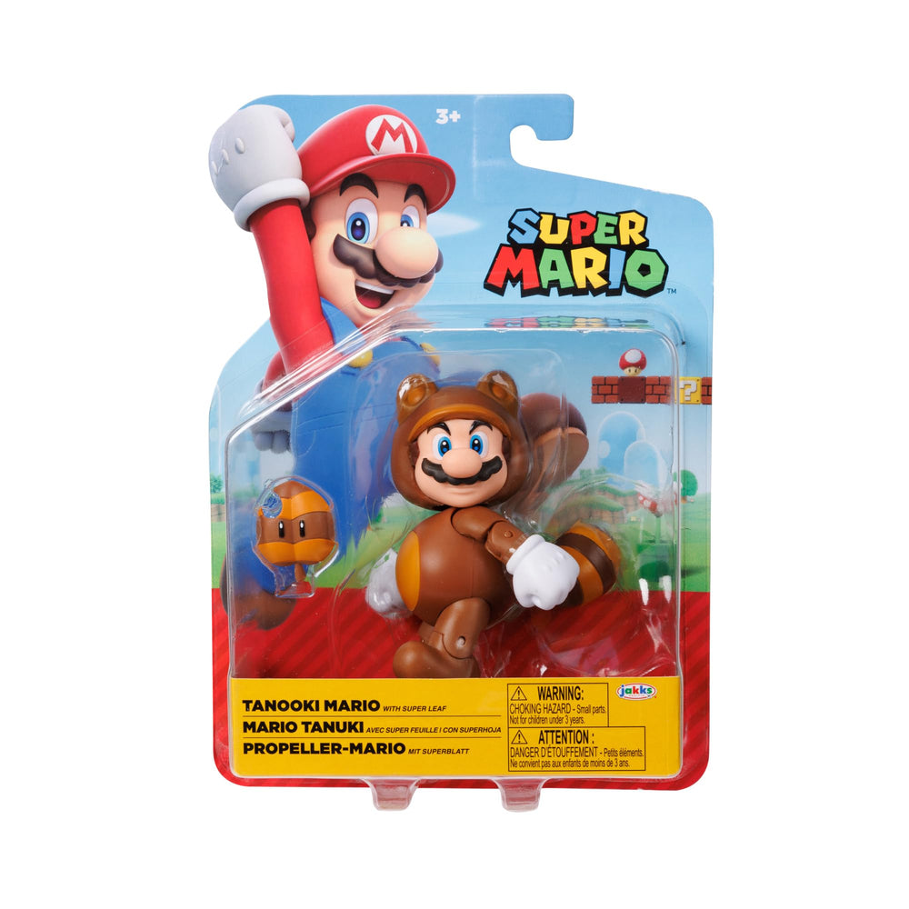 Super Mario Chibi Mario with Brick figure, compact display piece.