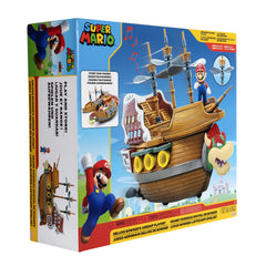 Super Mario Bowser Airship rotation action shows spinning propellers.