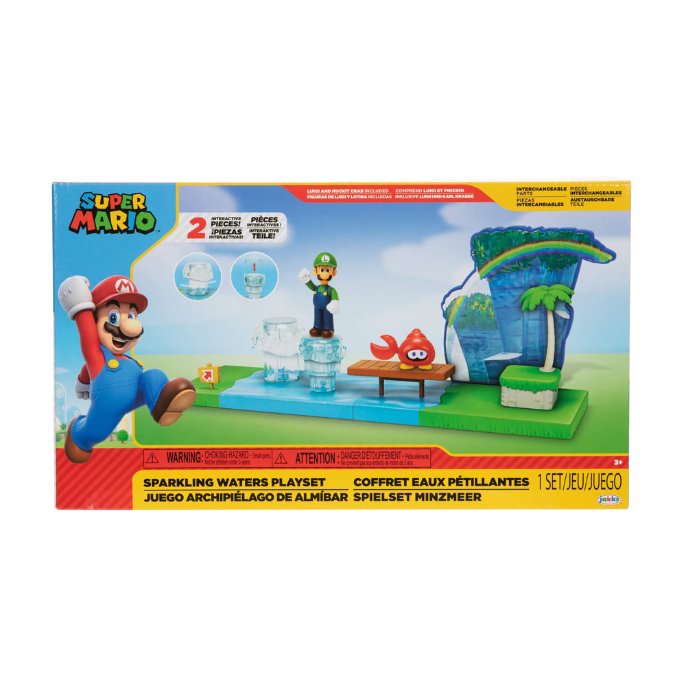 Ages 3 and up recommended for the Super Mario Sparkling Waters playset
