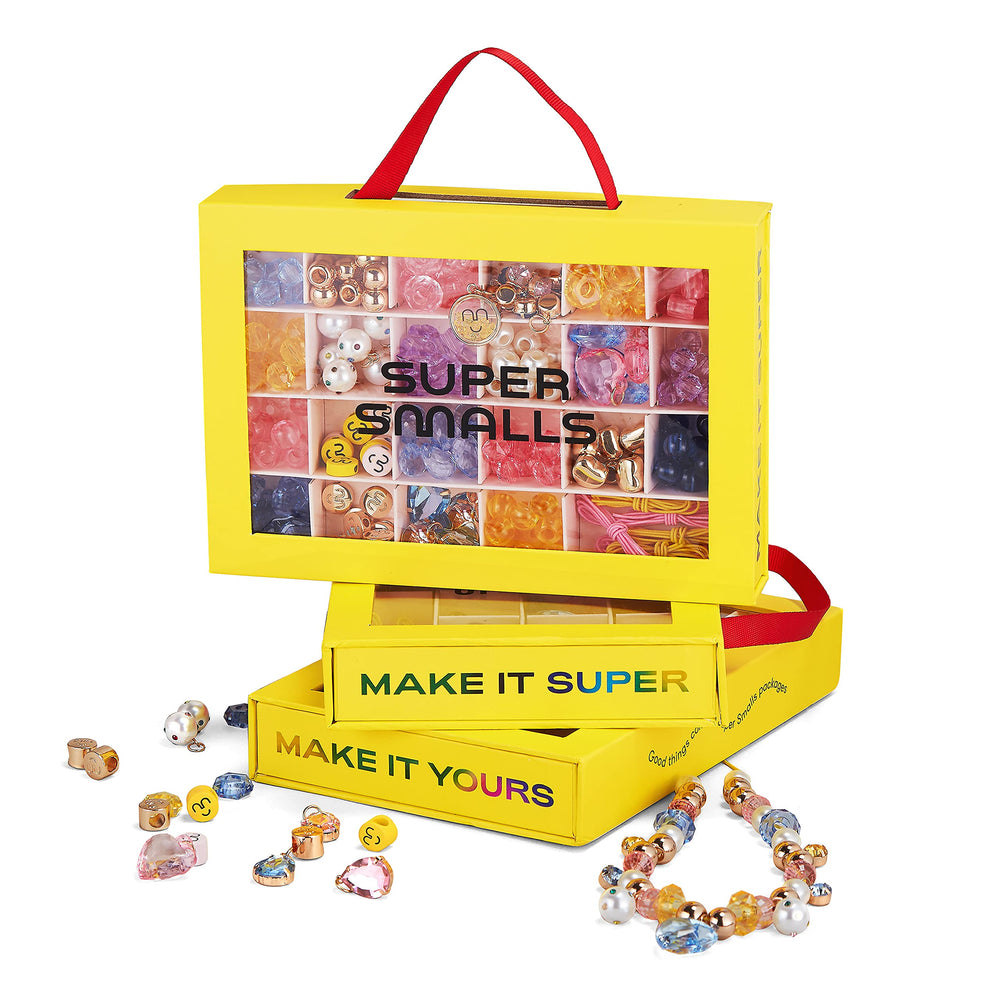 Super Smalls Make It Super DIY bead kit includes giant pearls for bold accents.