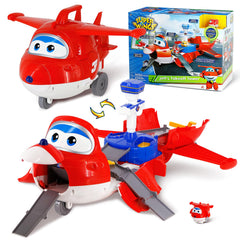 Super Wings Jett Takeoff Tower open playset invites imaginative airport adventures.