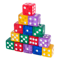 Super Z Outlet red 16mm dice bold color for family game nights.