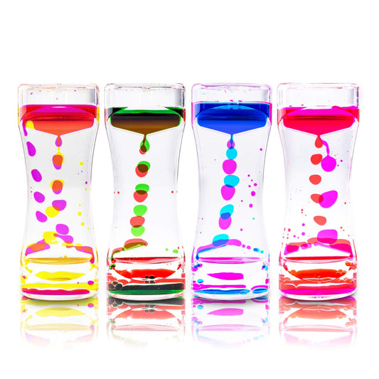 Super Z Outlet liquid motion bubbler with blue-yellow drops for desk focus