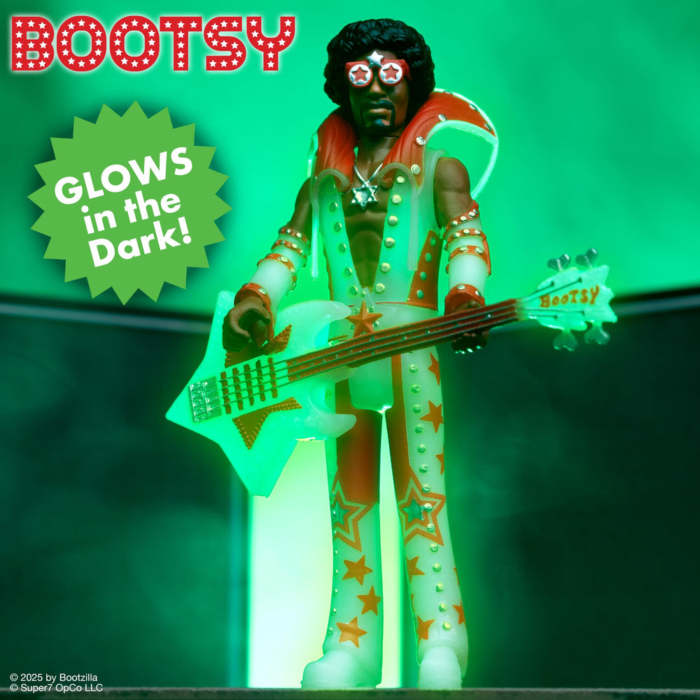 Blister cardback packaging includes cut out to make Bootsy glasses