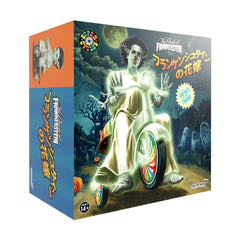 Super7 Bride of Frankenstein figure on a 5-inch wind-up bike for shelves.