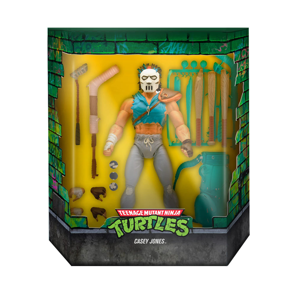 Super7 Casey Jones with interchangeable hands for scene customization.