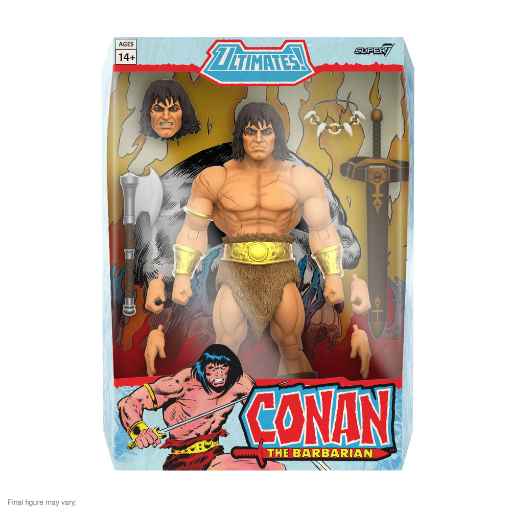 Super7 Conan ULTIMATES! Wave 02 close-up reveals intricate sculpt and premium paint.