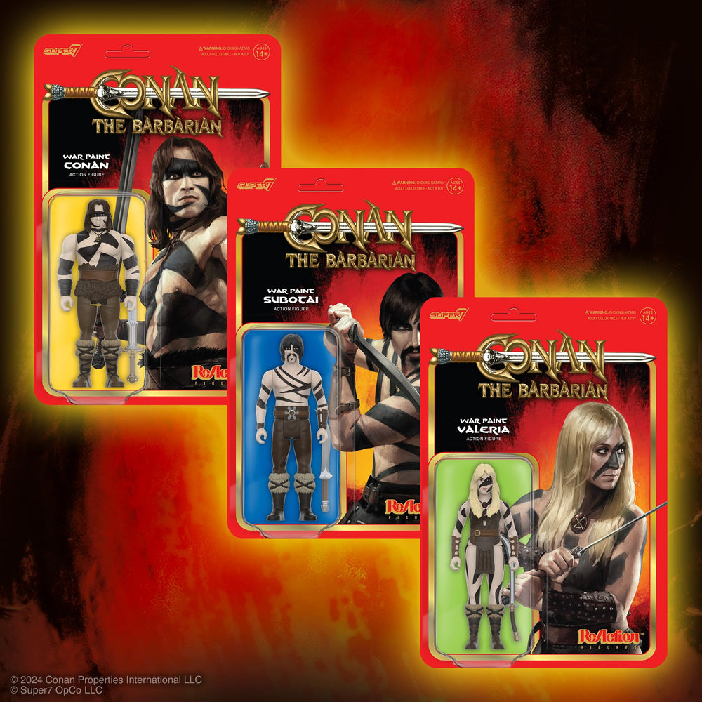 Super7 Conan Subotai packaging back view showcasing nostalgic box art.