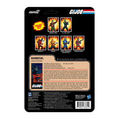 3.75-inch scale Super7 G.I. Joe Barbecue figure ideal for shelves.