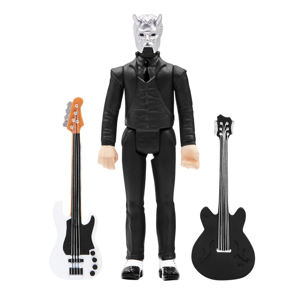 Super7 Ghost Nameless Ghoul with black guitar, ready for posing.