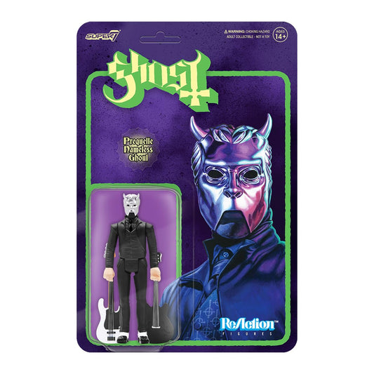 Super7 Ghost Prequelle Nameless Ghoul with Vac Metal mask, ideal for display.