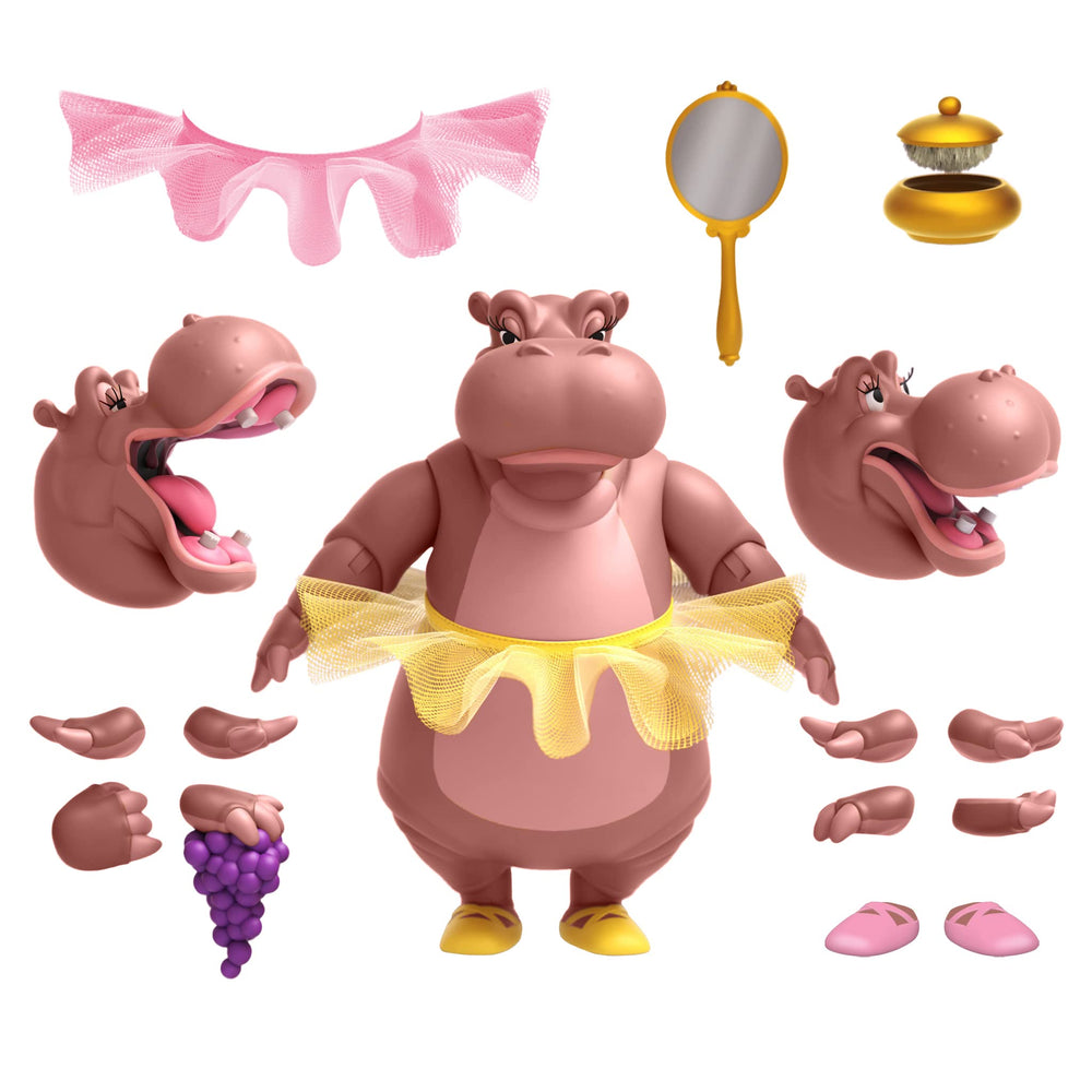 Super7 Hyacinth Hippo Fantasia figure front view for display and posing