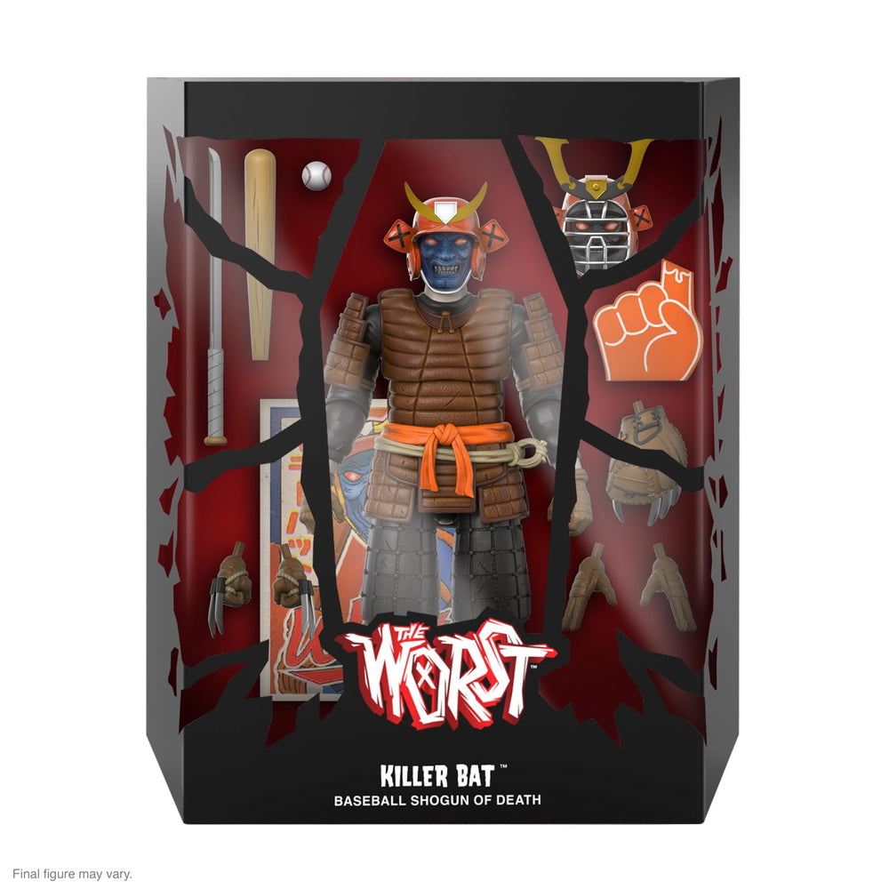 Killer Bat interchangeable heads and hands enable expressive display options.