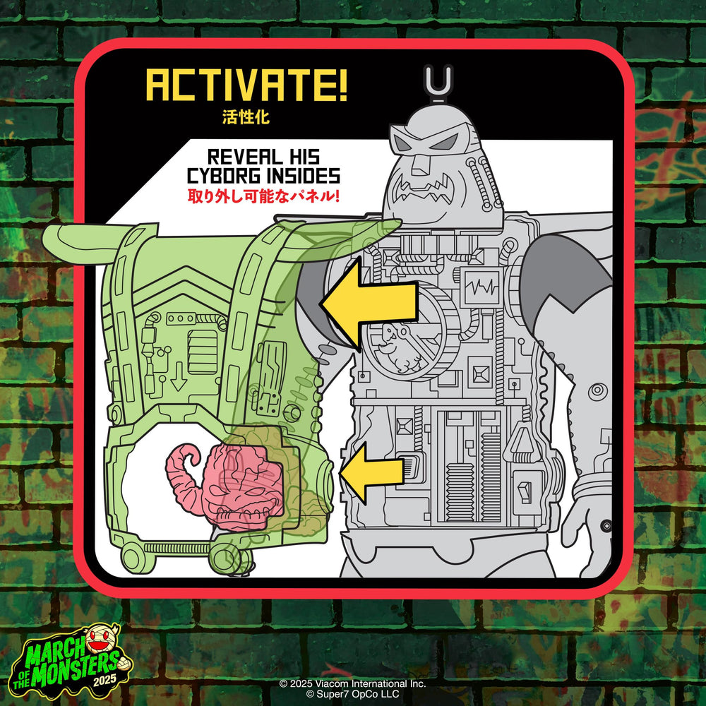 Krang Android clear collectible display piece for shelves