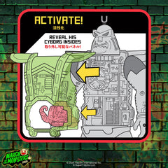 Krang Android clear collectible display piece for shelves