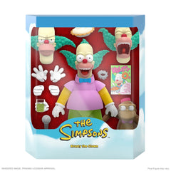 Interchangeable heads and hands for expressive poses with Krusty ULTIMATES.