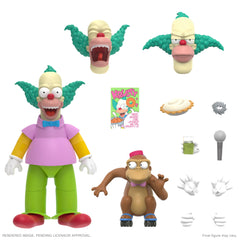 Super7 Krusty the Clown ULTIMATES Mr. Teeny figure supports scene storytelling.