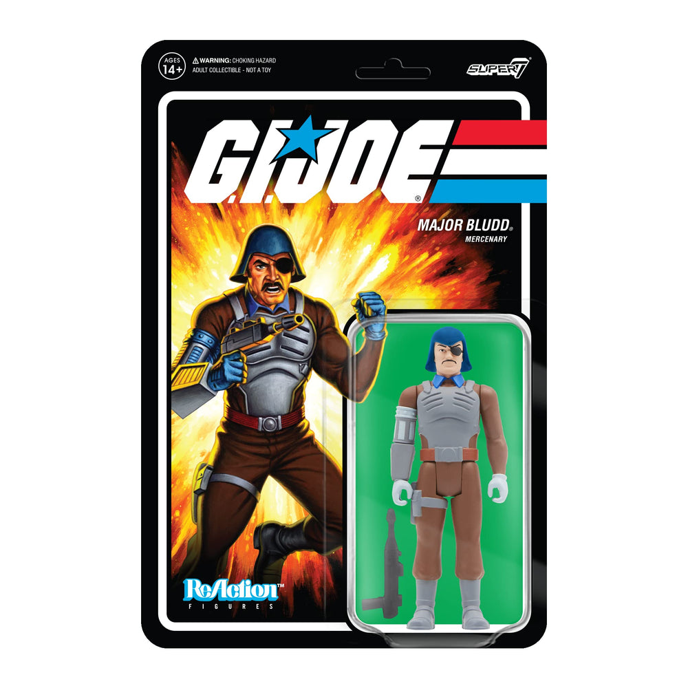 Super7 Major Bludd 3.75-inch figure offering premium articulation for posable display.
