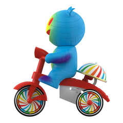 Bright wheels and bell detail enhance retro display appeal for Super7 toys.