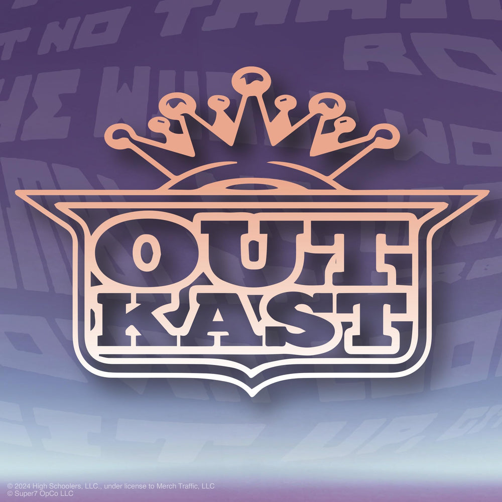 Super7 Outkast packaging art reflecting vintage hip hop era