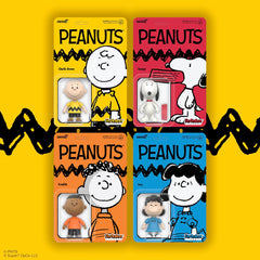 Gift-ready Super7 Peanuts Franklin ReAction figure, perfect for nostalgia gifts.