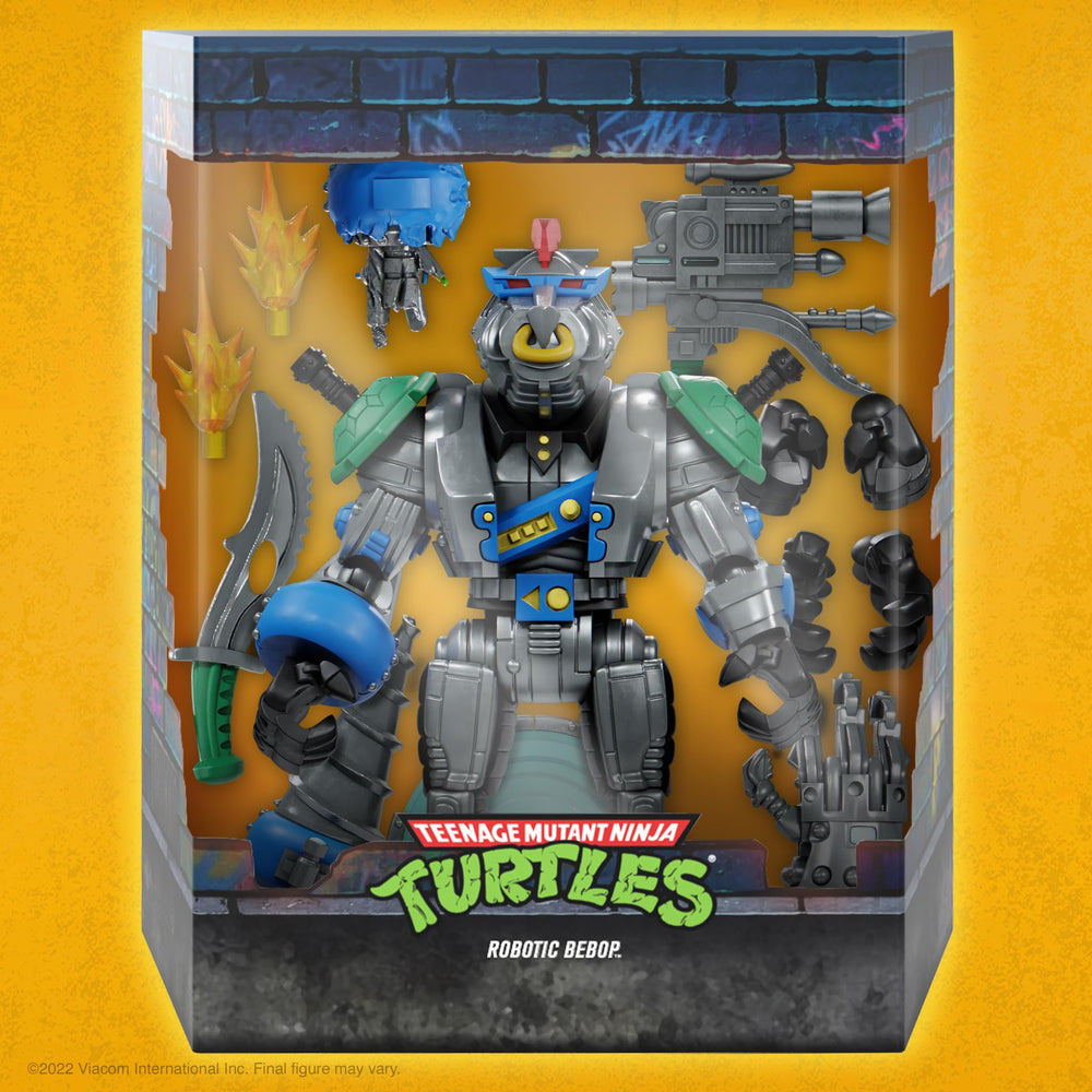 Super7 Robotic Bebop interchangeable hands for varied stances.