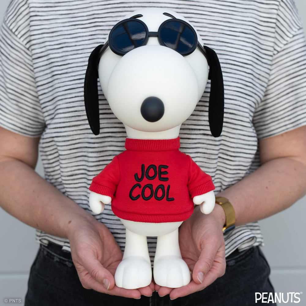 Super7 Snoopy Joe Cool 12in back view shows removable sweater feature