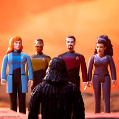 Collectible toy series compatibility with other Super7 lines for creative setups.