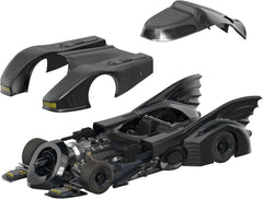 Super7 Batman Batmobile 1989 turbine detail, highlights dynamic authenticity on your shelf.