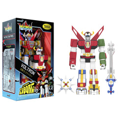 Super7 Super Cyborg Voltron 11-inch figure front view, a display-worthy retro classic for collectors.