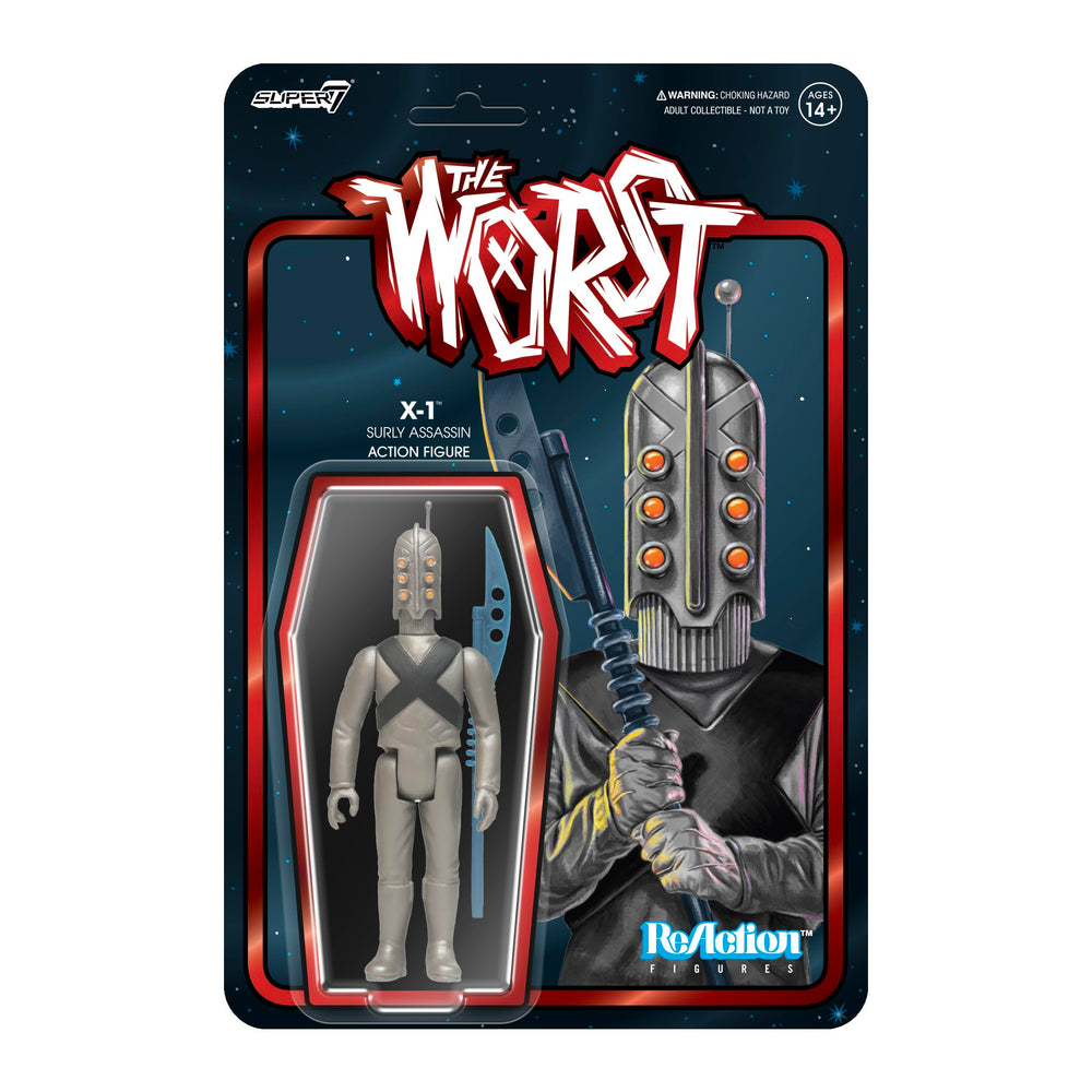 Super7 The Worst X-1 Surly Assassin front view for display and collection