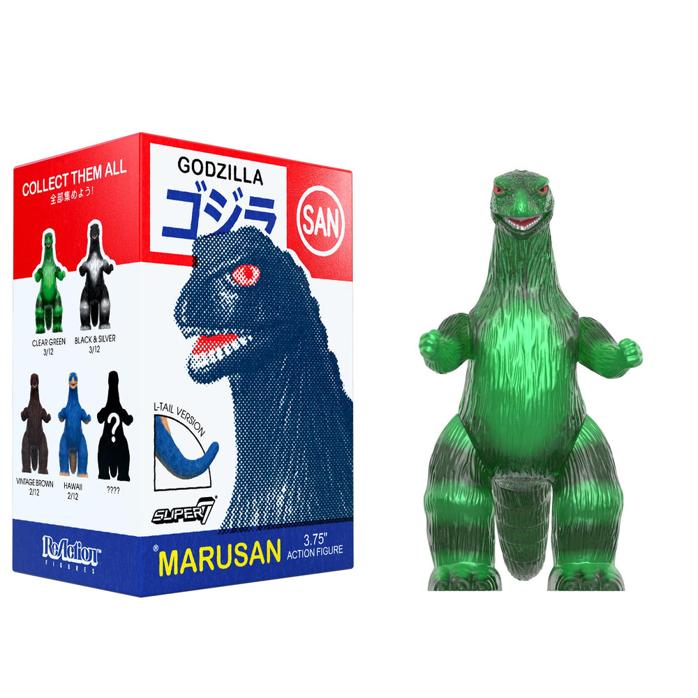 Super7 Toho Marusan Godzilla Black and Silver variant, adds bold contrast to retro shelves.