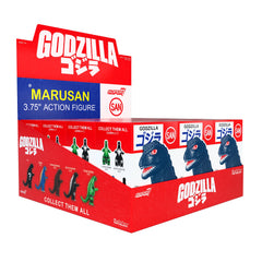 Super7 Toho Marusan Godzilla blind box 12-pack front view, ideal for display among retro kaiju collectibles.