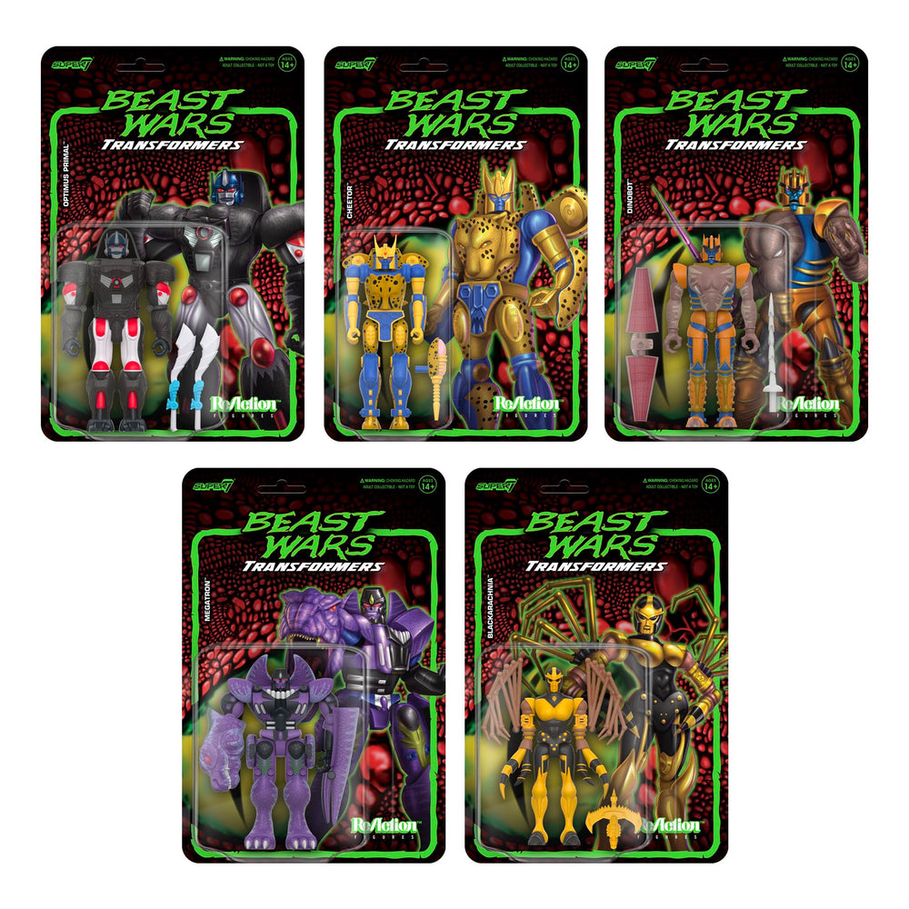 Super7 Transformers Beast Wars Dinobot packaging evokes classic retro vibes