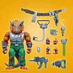 Super7 Triceraton articulated sculpt with premium detailing for display