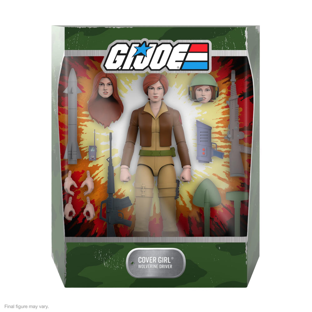 Super7 Ultimates Cover Girl with interchangeable heads and hands for customizable display.